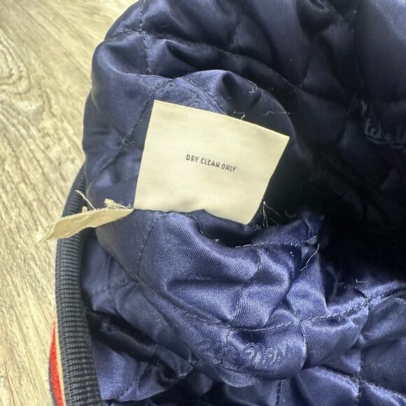 Mitchell & Ness Mens L‎ Wool Insulated Varsity Football Leather Letterman Jacket - Picture 6 of 9